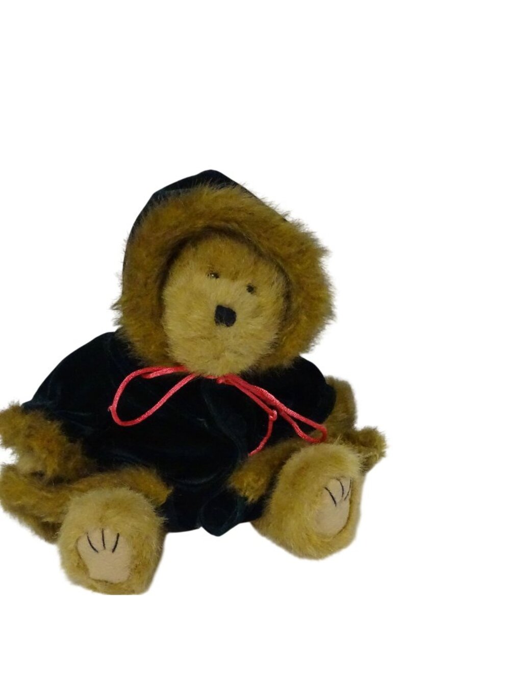 The Boyds Collection Teddy Bear With Hooded Cloak Faux Fur Trim 12 in Plush 2000